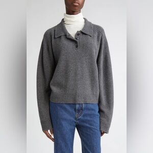LOULOU DE SAISON Homere Cashmere Polo Sweater